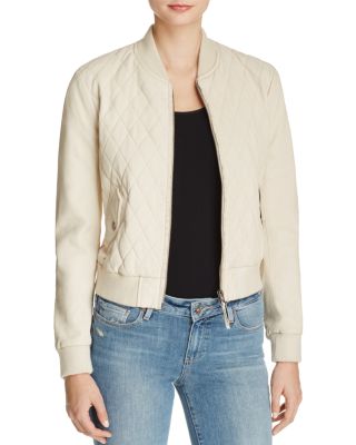 Joe's Jeans Quilted Leather Bomber Jacket