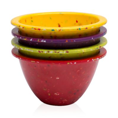 ZAK Designs Confetti Assorted Prep Bowl, Set of 4