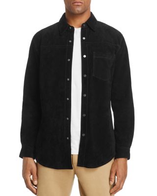 black suede shirt jacket