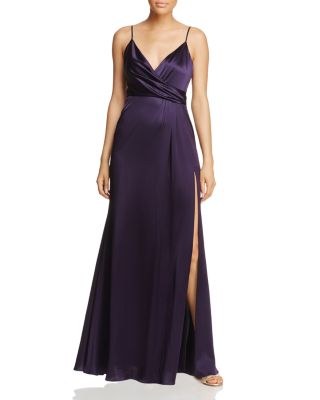 jill jill stuart crossover satin gown