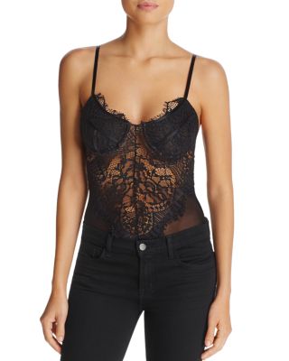 BARDOT BRITNEY LACE & MESH BODYSUIT,38853TB