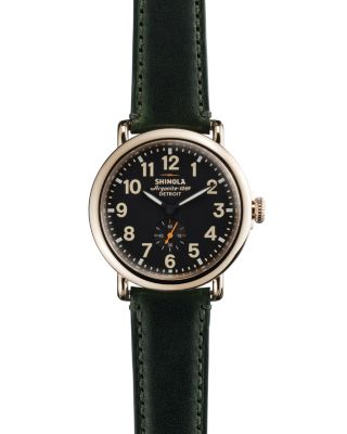 Shinola The Runwell Green Strap Watch, 41mm