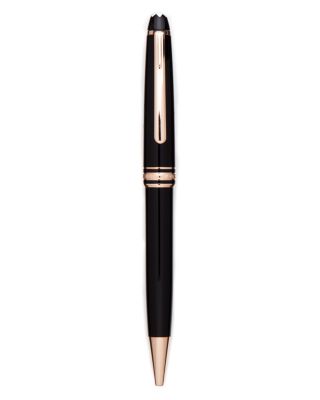 Montblanc Meisterstuck Rose Gold-Plated Black Resin Classique Ballpoint Pen