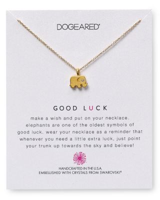 Dogeared Swarovski Crystal Good Luck Elephant Necklace, 18