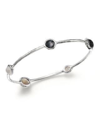 IPPOLITA Sterling Silver Bangle in Black Tie