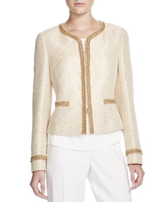 BASLER Tweed Glitter Cropped Jacket