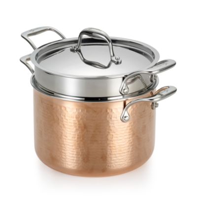 Lagostina Martellata Tri-Ply Hammered Copper Pastaiola Set