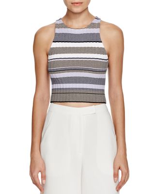 Elizabeth and James Striped Crop Top