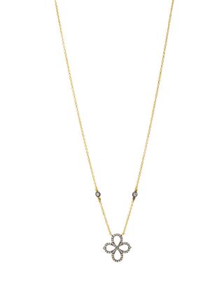 Freida Rothman Pavé Clover Necklace, 18