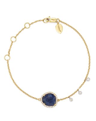 Meira T 14K Yellow and White Gold Sapphire Bracelet with Diamonds