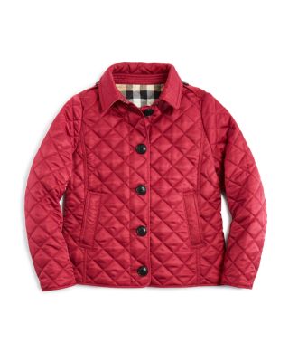 Burberry Girls' Diamond Quilted Jacket - Sizes 4-14