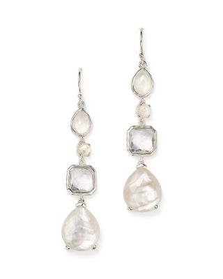 IPPOLITA Sterling Silver Rock Candy® Clear Quartz and Mother-of-Pearl Drop Earrings