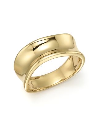 Concave Band Ring in 14K Yellow Gold | Bloomingdale's