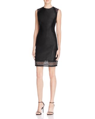 Carmen Marc Valvo Embellished Crochet Dress