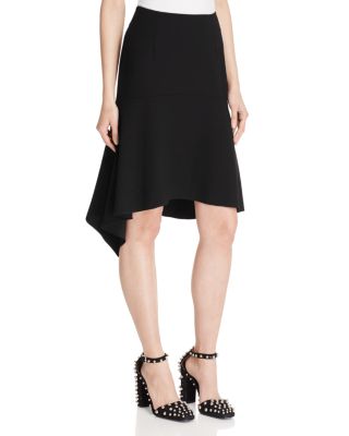 T by Alexander Wang Crepe Asymmetric Draped Skirt