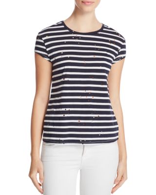 Generation Love Scarlett Stripe Destructed Tee