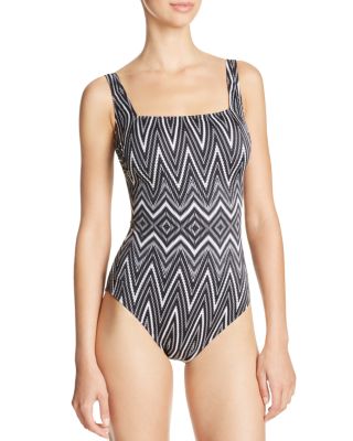 Gottex Infinity Square Neck One Piece Swimsuit 