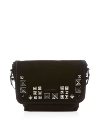 MARC JACOBS Small Canvas Chipped Studs Messenger