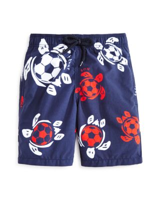 Vilebrequin Boys' Soccer Turtles Swim Trunks - Sizes 10-14