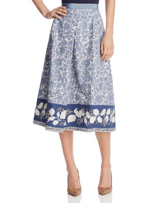 Weekend Max Mara Voghera Floral Print A-Line Skirt