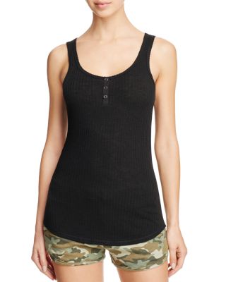 PJ Salvage Ribbed Henley Tank