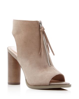 FRENCH CONNECTION Utarra Zip Up Open Toe Booties