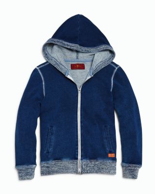 7 For All Mankind Boys' Zip Up Hoodie - Sizes 4-7