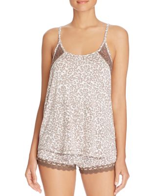 PJ Salvage Coco Chic Leopard Print Camisole & Shorts