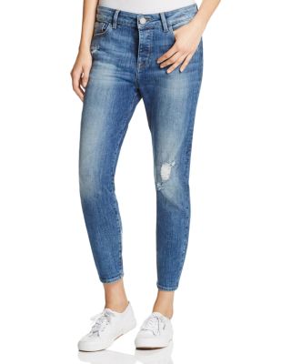 DL1961 Jessica Alba No. 6 Cropped Relaxed Jeans in Scratched