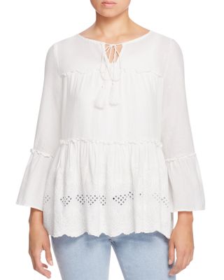 Vero Moda Embroidered Peasant Blouse 