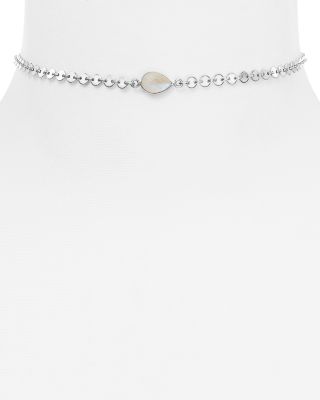 Dogeared Circle Chain Choker Necklace, 12