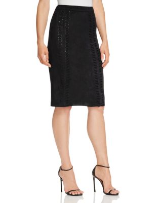 B Collection by Bobeau Tanner Faux Suede Pencil Skirt