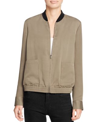 Theory Baharah Silk Bomber Jacket