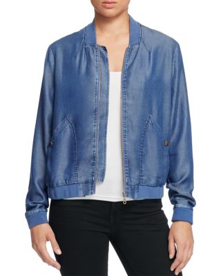 Alison Andrews Chambray Bomber Jacket