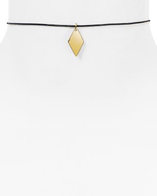 Vanessa Mooney Leather Choker Necklace, 12