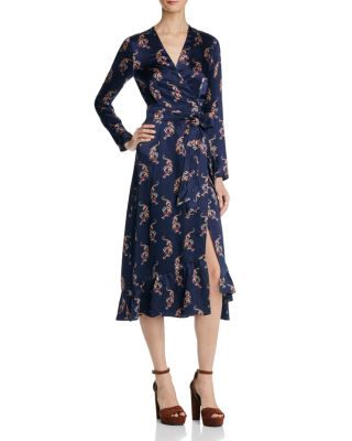 Sandro Kravitz Printed Silk Wrap Dress