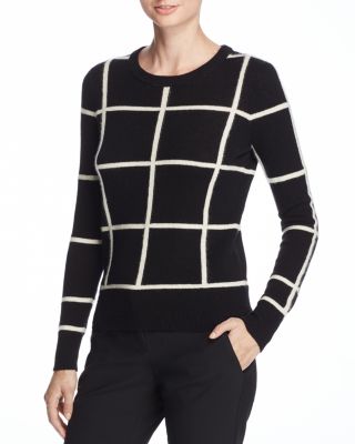 Theory Kaylenna Grid-Print Sweater - 100% Bloomingdale's Exclusive