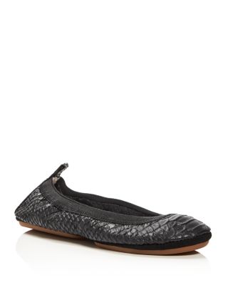 Yosi Samra Samara Croc-Embossed Ballet Flats