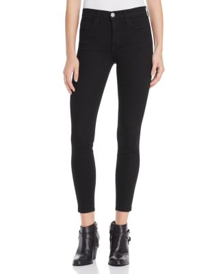 Current/Elliott The High Waist Stiletto Jeans in Jet Black