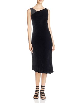 Lafayette 148 New York Lorde Chiffon Shoulder Velvet Dress