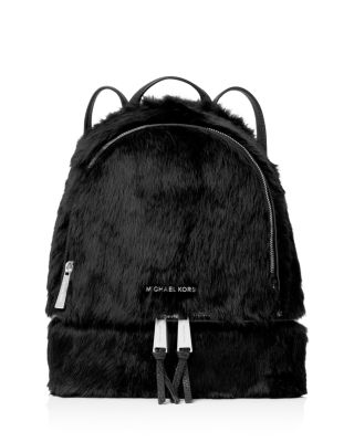 MICHAEL Michael Kors Rhea Medium Zip Shearling Backpack