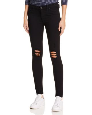 Hudson Mid Rise Super Skinny Jeans in Ravage