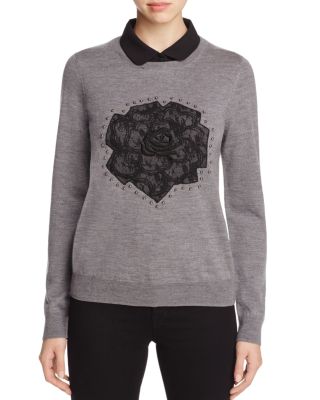 FINITY Floral Lace Sweater