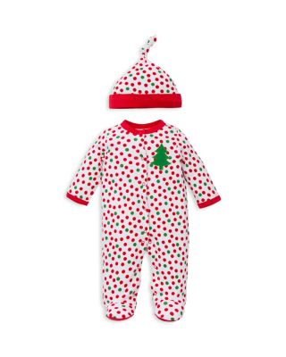 Offspring Infant Boys' Holiday Dot Footie & Hat Set - Sizes Newborn-9 Months