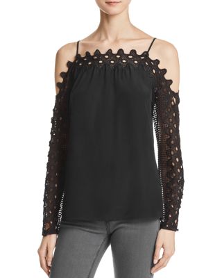 Chelsea And Walker Olivia Off-The-Shoulder Lace Top