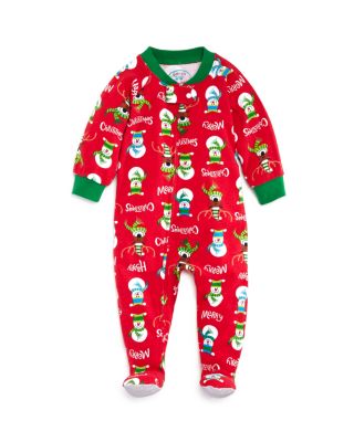 Sara's Prints Infant Unisex Merry Christmas Snowman Footie - Sizes 6-24 Months