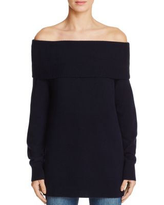 T by Alexander Wang Wool/Cashmere Off-The-Shoulder Sweater