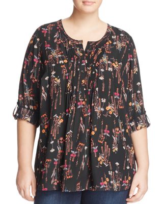 Daniel Rainn Plus Floral Print Top