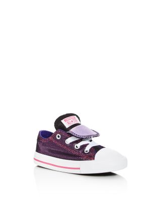 Converse Girls' Chuck Taylor All Star Shimmer Double Tongue Lace Up Sneakers - Toddler