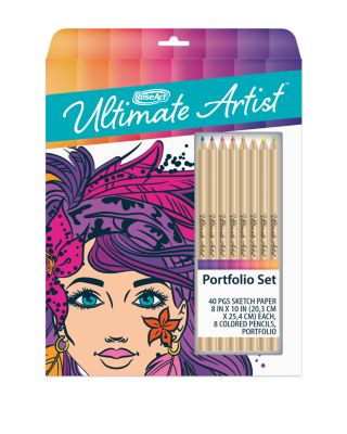 MATTEL Ultimate Artist Colored Pencil Portfolio Set - Ages 3+